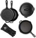Pit Boss 6 Piece Cast Iron Starter Kit, Black