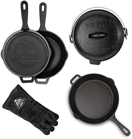 Pit Boss 6 Piece Cast Iron Starter Kit, Black