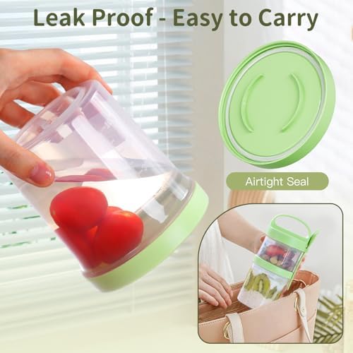 LUXEAR 31oz 2-Layer Yogurt Parfait Containers with Lids, 2 Pack