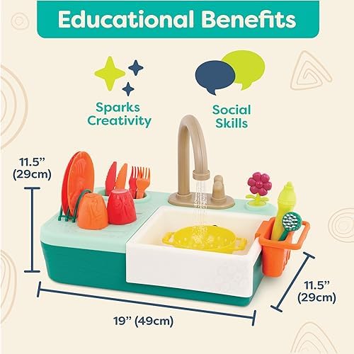 B. toys Play Sink with Running Water Faucet