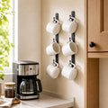 Yohsnor 2PCS Coffee Mug Rack-Hanging Iron Coffee Cup Holder with 6