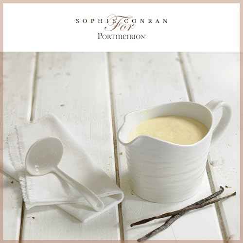 Portmeirion Sophie Conran Mini Sauce Jug & Ladle Set, 1 Pint - White