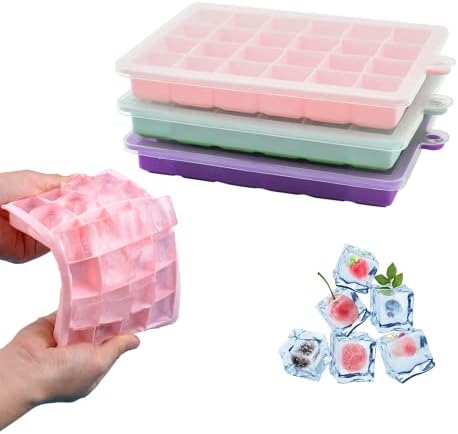 TAO CICADA Ice Cube Tray, 3 Pack Silicone Ice Cube Molds, Ice Cube