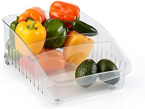 YouCopia RollOut Fridge Drawer 6", BPA-Free Clear Rolling Refrigerator