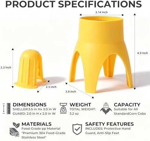 Corn Stripper and Peeler Tool, Non-Slip Handle