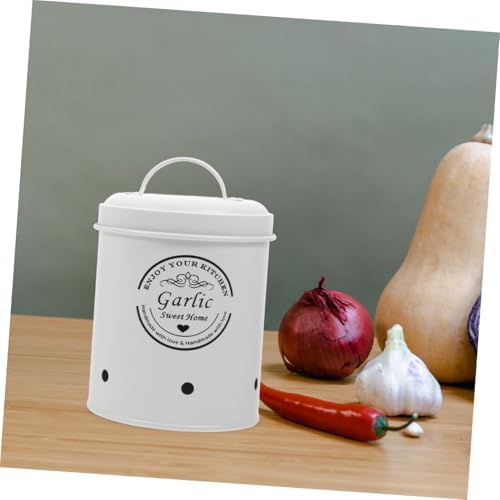 2pcs Iron Vegetable Storage Tins with Lid and Aerating Holes