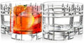Barski Whiskey Glasses - Double Old Fashioned Rocks Glass - Set of 4