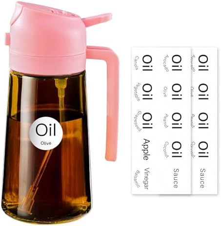 YARRAMATE 16oz/470ml DarkBrown Oil Sprayer (Pink)