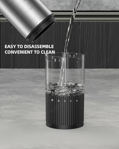 Electric Salt and Pepper Grinder Set, Stainless Steel