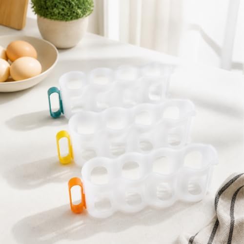 3-Pack Clear Stackable Can Organizer for Refrigerator Door