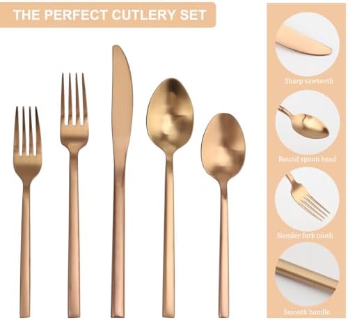 20 Piece Silverware Set for 4,Stainless Steel Flatware Set,Tableware