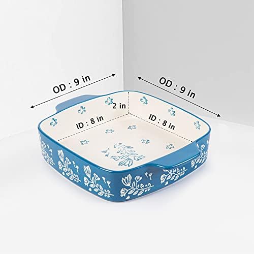 Wisenvoy 9x9 Baking Pan & Casserole Dish Set - 2-Piece Ceramic Square