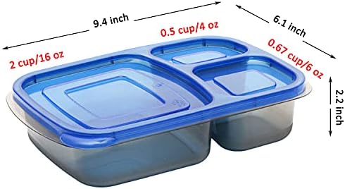Youngever 7 Sets Bento Lunch Box, Meal Prep Containers, Reusable 3