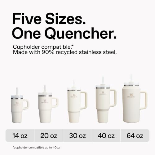 STANLEY Quencher H2.0 Flow State Tumbler, 30 oz, Cream 2.0