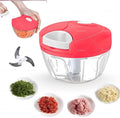 Manual Food Chopper with Hand Pull Rope Design, Stainless Steel Blade