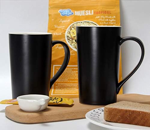 20 oz Large Coffee Mugs, M007 Tall Ceramic Cup with Handle for Dad