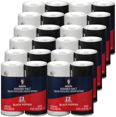 Morton McCormick Salt and Pepper Shaker Set, 5.25 Ounce, 12 Pack