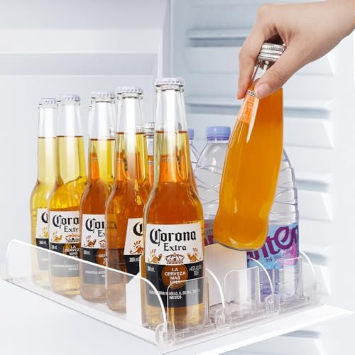 Stackable Soda Can Organizer for Refrigerator, Automatic Drink