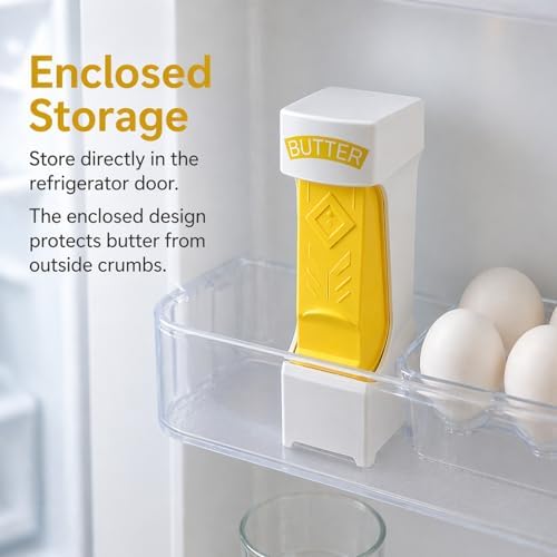 One Press Butter Cutter for 4 oz Sticks, Yellow