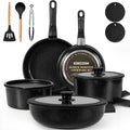 Nonstick Pots and Pans Set - 20 Pack KIKCOIN Stackable Cookware Set