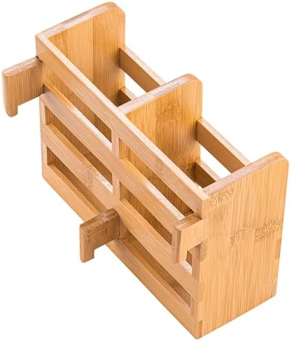 Bambüsi Bamboo Utensil Holder, Countertop Silverware Caddy