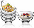 Small Clear Glass Bowl Set of 6, Microwave and Dishwasher Safe