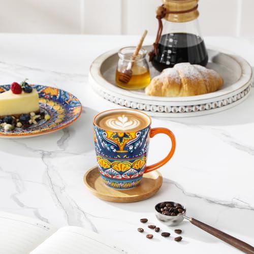 vancasso KRVI Ceramic Coffee Mugs, Set of 6, 12 oz