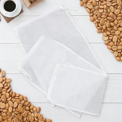 10Pack Cheese Cloth Bags for Straining Reusable Fine Mesh Strainer