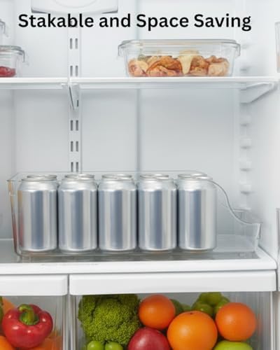 2 Pack Clear Acrylic Soda Can Organizer for Refrigerator