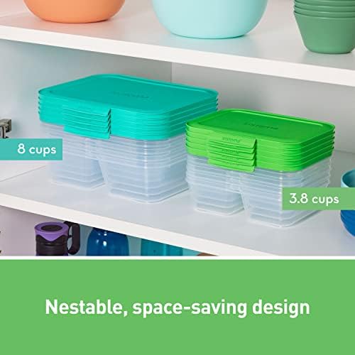 Sistema Nest It Meal Prep Food Storage Containers with Lids, 10-Pack