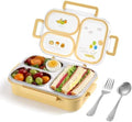 NUKied Stainless Steel Lunch Box, 3 Compartments
