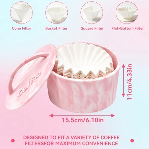 Coffee Filter Holder with Lid, Coffee Filter Holders for Counter