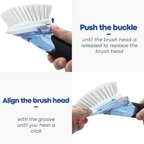 RIMAY Soap Dispensing Dish Brush