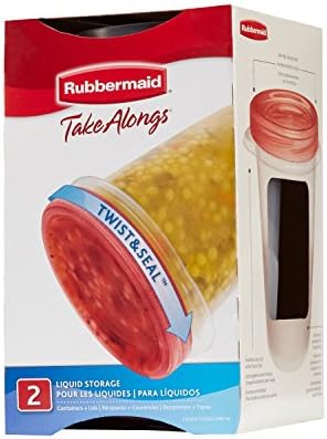 Rubbermaid TakeAlongs Twist & Seal Food Storage Containers, Tint