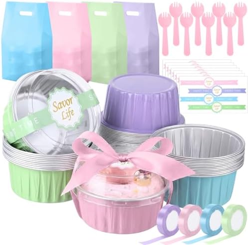 876 Pack Back to School Macaron Mini Cake Pans Set with Lids