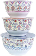 TP Melamine Mixing Bowl Set with Lids, Salad Bowl Set of 3, Ottoman