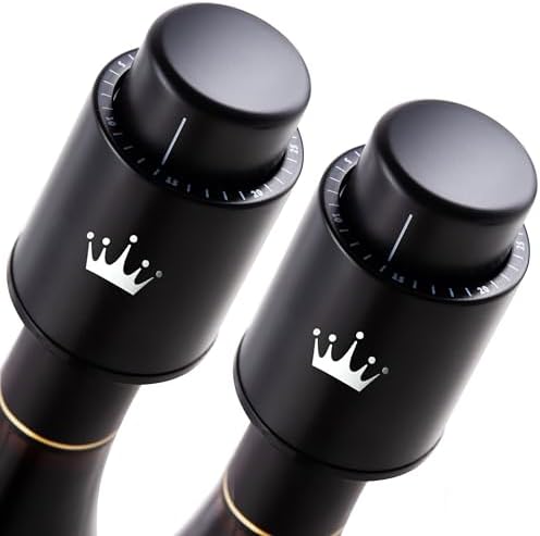 VINABON Vacuum Wine Stopper Set [Pack of 2] - Updated 2026 Preserves