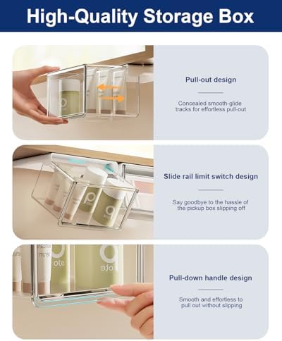 Hanging Cabinet Organizer – 33° Tilted Under Desk Drawer & Bathroom