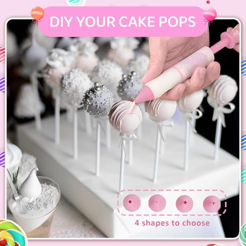 Cake Pop Kit, 100 Sticks and Wrappers, Pink