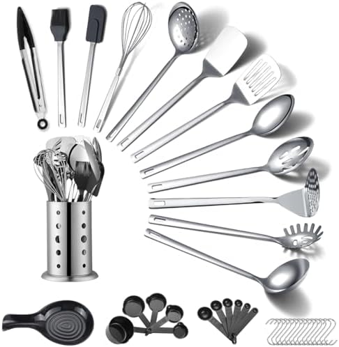 Stainless Steel Kitchen Utensils Set, 40-Piece