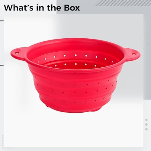 Silicone Collapsible Colander, Food-Safe Kitchen Strainer