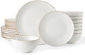 Famiware Jupiter Dinnerware Sets, Stoneware Dishes for 8, Plates and Bowls