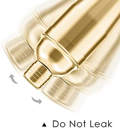 LUCKYGOOBO Cocktail Shaker,24oz Martini Shaker,Drink Shaker Mixer,Gold