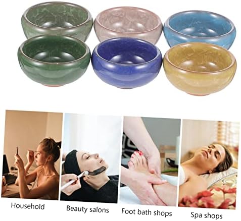 IMIKEYA 6 Piece Spa Essential Oil Mixing Bowl Set, round Ceramic