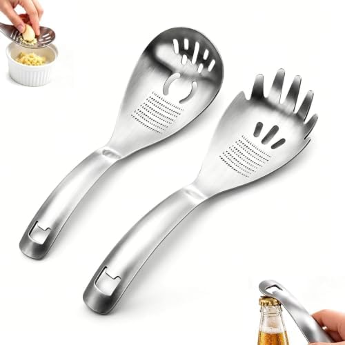 5-in-1 Stainless Steel Cooking Spoon Set, Multifunction Cooking