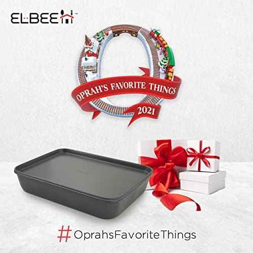 Elbee Home 8 Piece Nesting Bakeware Set, Nonstick Cookie Sheets and Tins