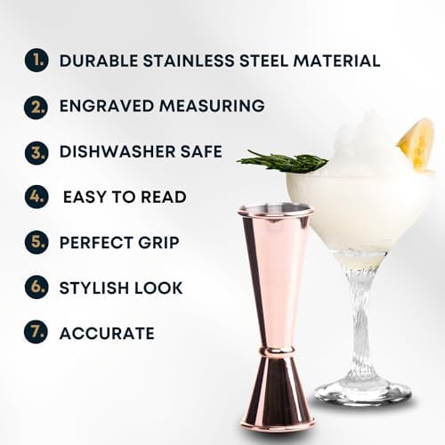 BARIANTTE Cocktail Jigger for Bartending, 2 oz 1 oz Japanese Measuring