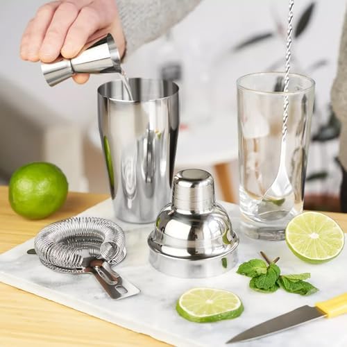 ZPUFAW 6-Piece Cocktail Shaker Set, Bartender Kit, Drink Shaker, Bar