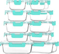M MCIRCO 10 Pack Glass Food Storage Container with Lids, Green