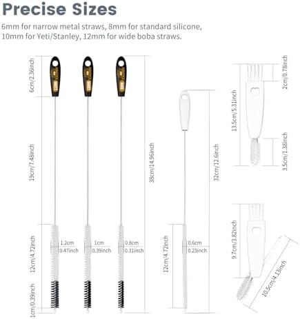 15 Inch Straw Cleaner Brush Set, 5PCS for Stanley